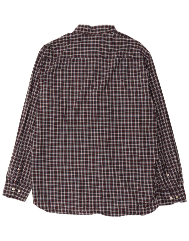 Camicia da uomo Regular Fit Tommy Hilfiger XL blu navy a quadri in cotone
