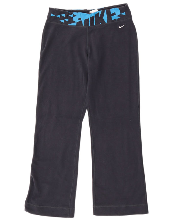 Pantaloni da tuta con grafica Nike Dri Fit da donna UK 18 XL cotone blu navy