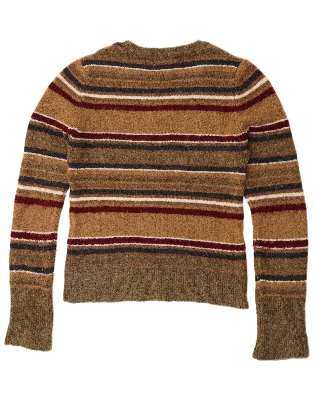 Maglione maglione girocollo da donna Zara UK 12 a righe multicolori medie