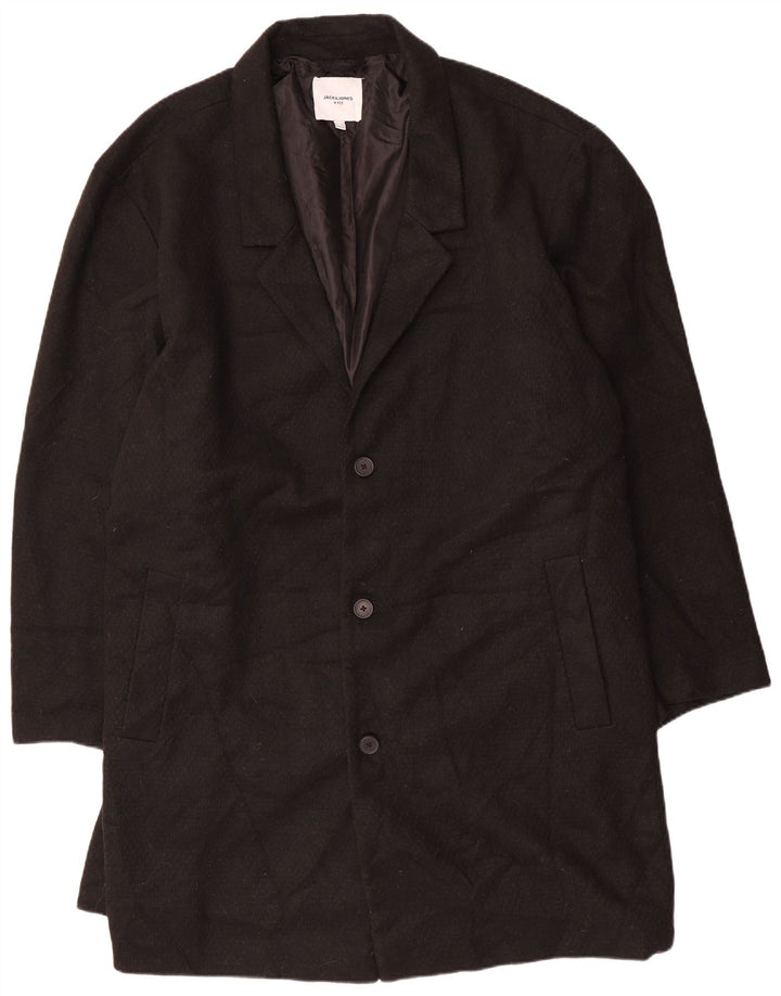 Cappotto da uomo Jack & Jones UK 50 5XL poliestere nero