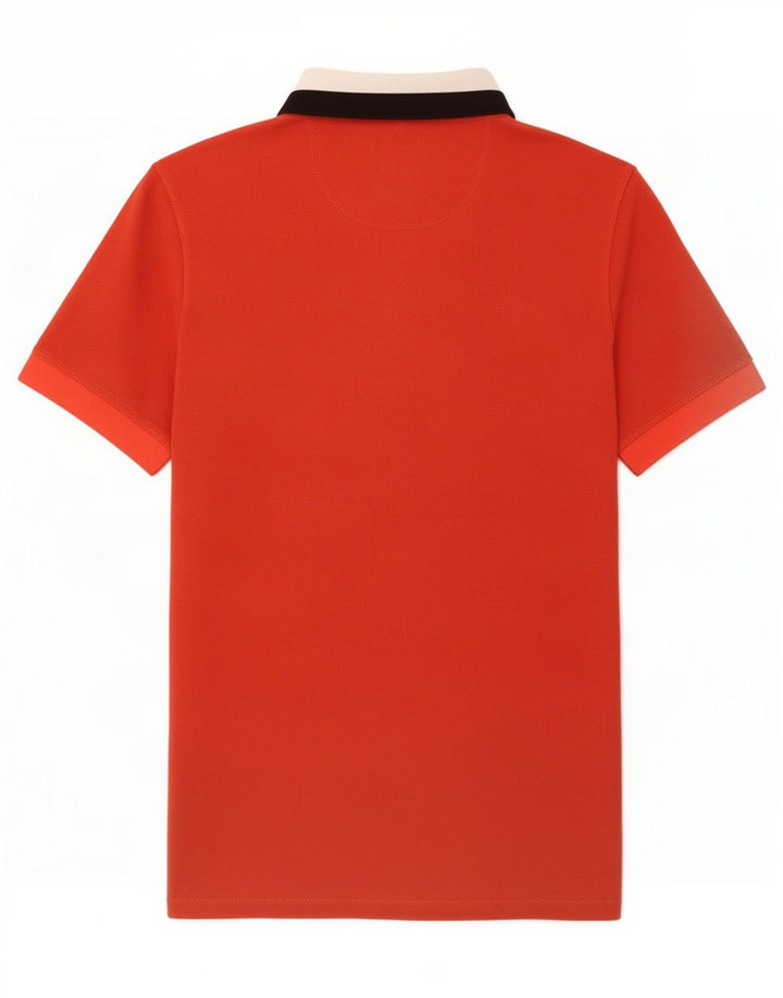Polo da uomo Barbour piccola rossa in cotone color block