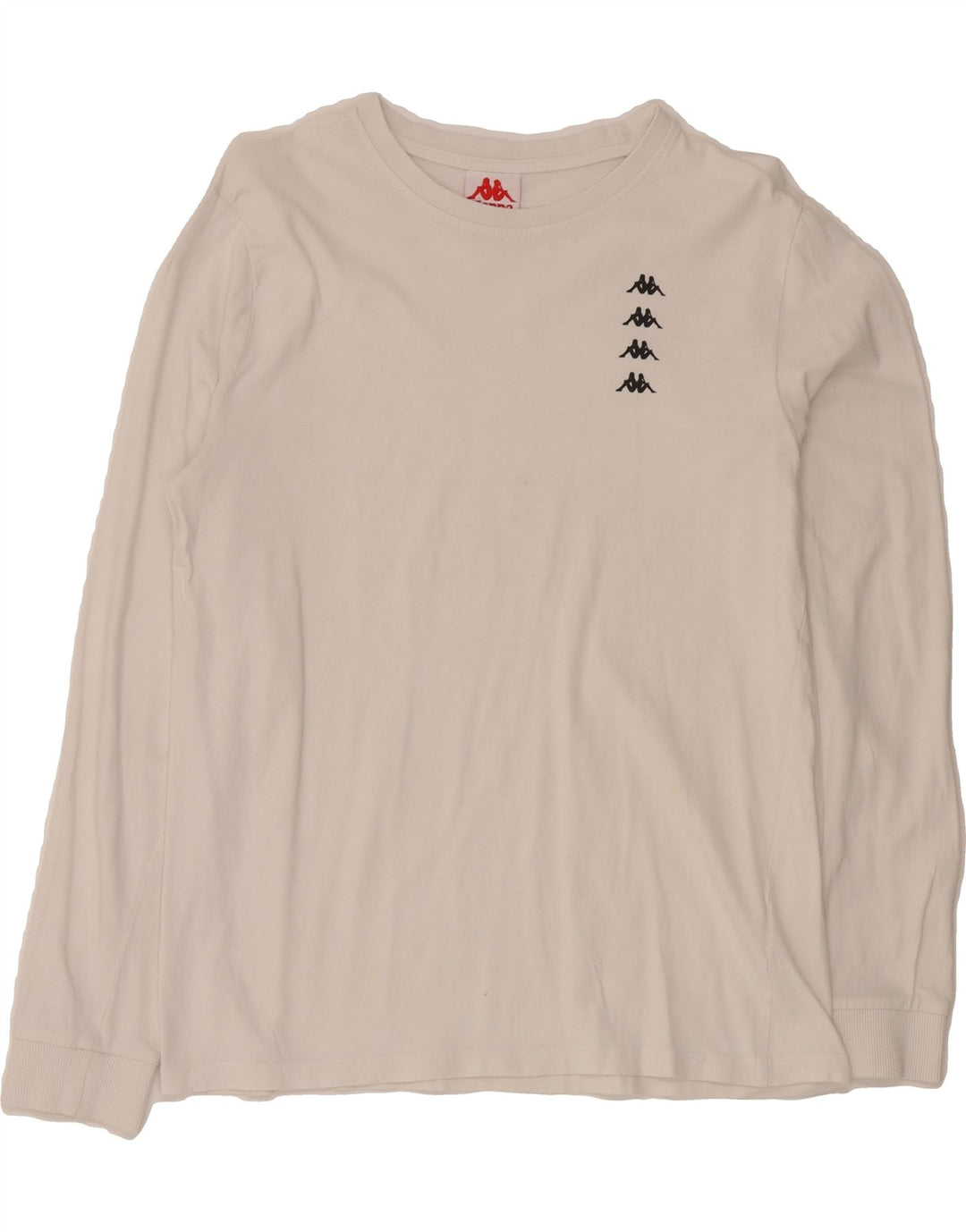 KAPPA Boys Top Long Sleeve 15-16 Years White Cotton Vintage Kappa and Second-Hand Kappa from Messina Hembry 