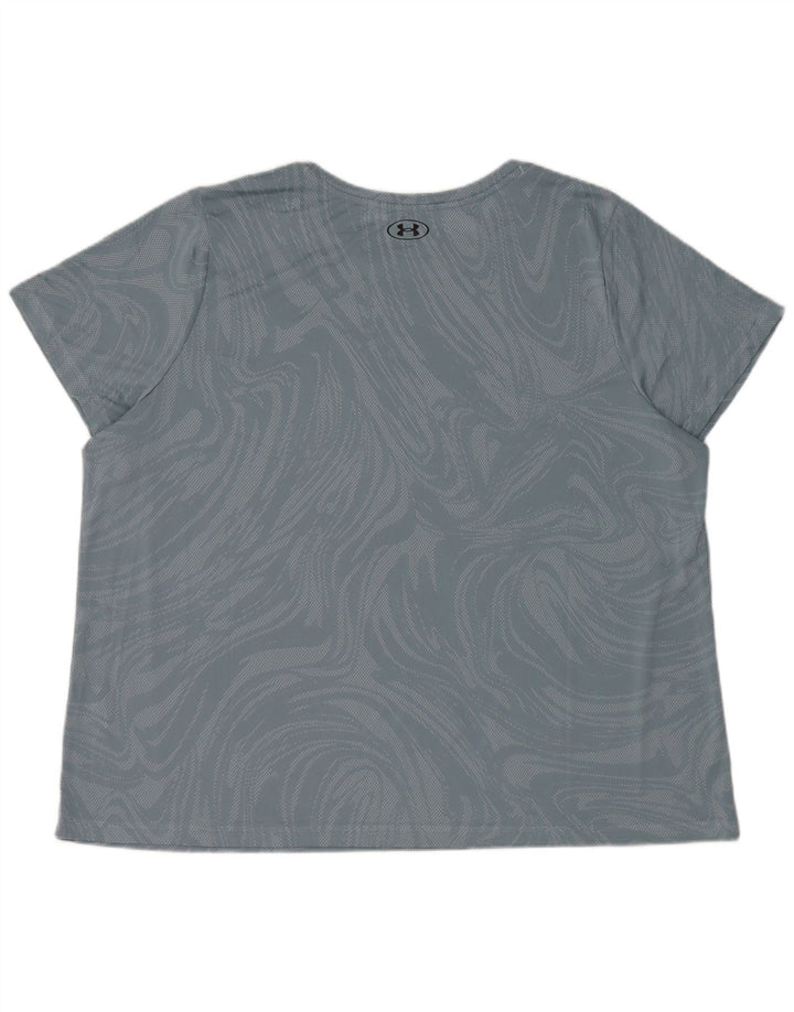 Maglietta da donna Under Armour Top 2XL Poliestere geometrico blu