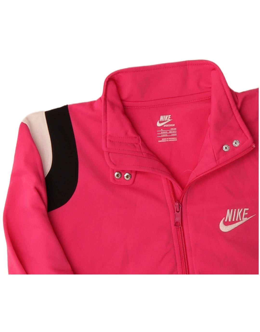 Giacca da tuta da donna NIKE UK 12 Poliestere color block rosa medio