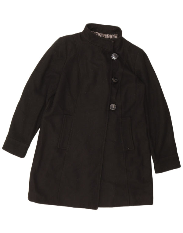 MOSSIMO Womens Overcoat UK 20 2XL Black Wool