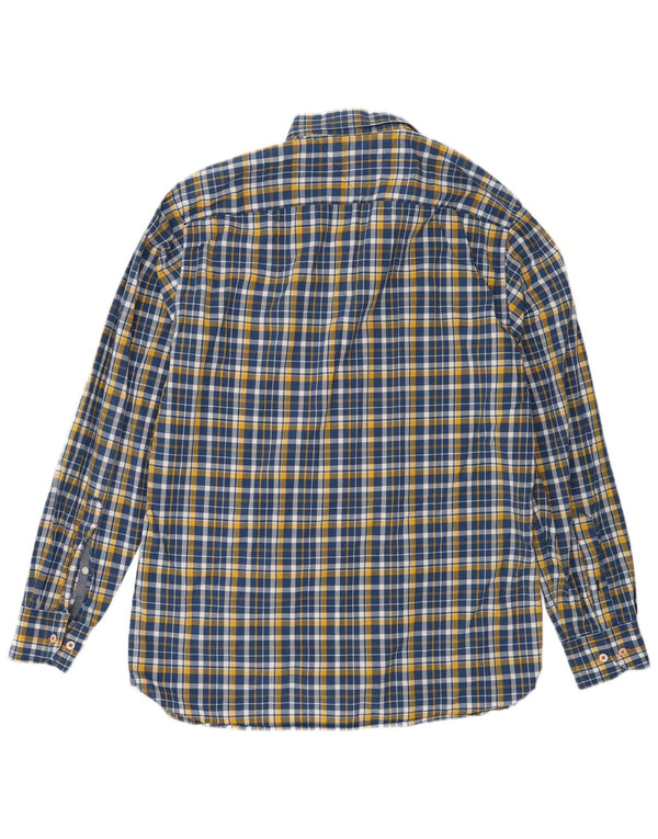 Camicia da uomo Tommy Hilfiger New York Fit in cotone scozzese blu medio