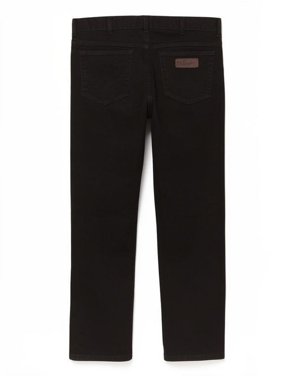 Jeans dritti Texas Wrangler da donna W36 L30 cotone nero