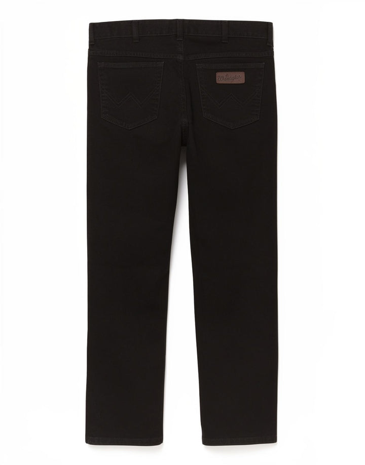 Jeans dritti Texas Wrangler da donna W36 L30 cotone nero