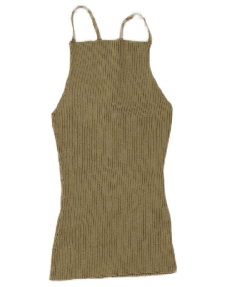 Canottiera Zara da donna UK 12 media viscosa kaki