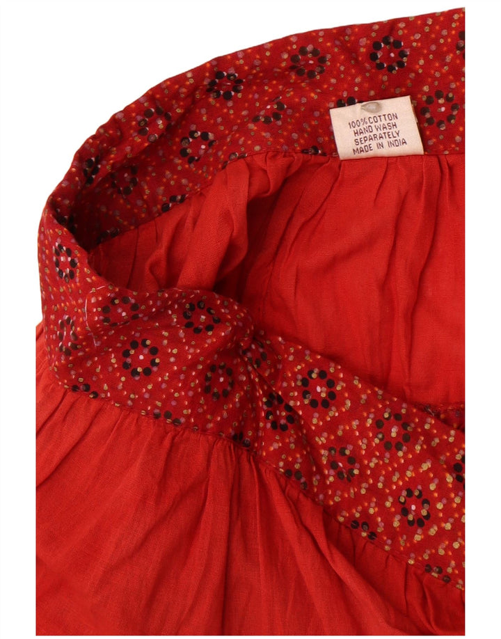 O.P.C Minigonna da donna con motivo astratto fiaba grande W31 in cotone rosso