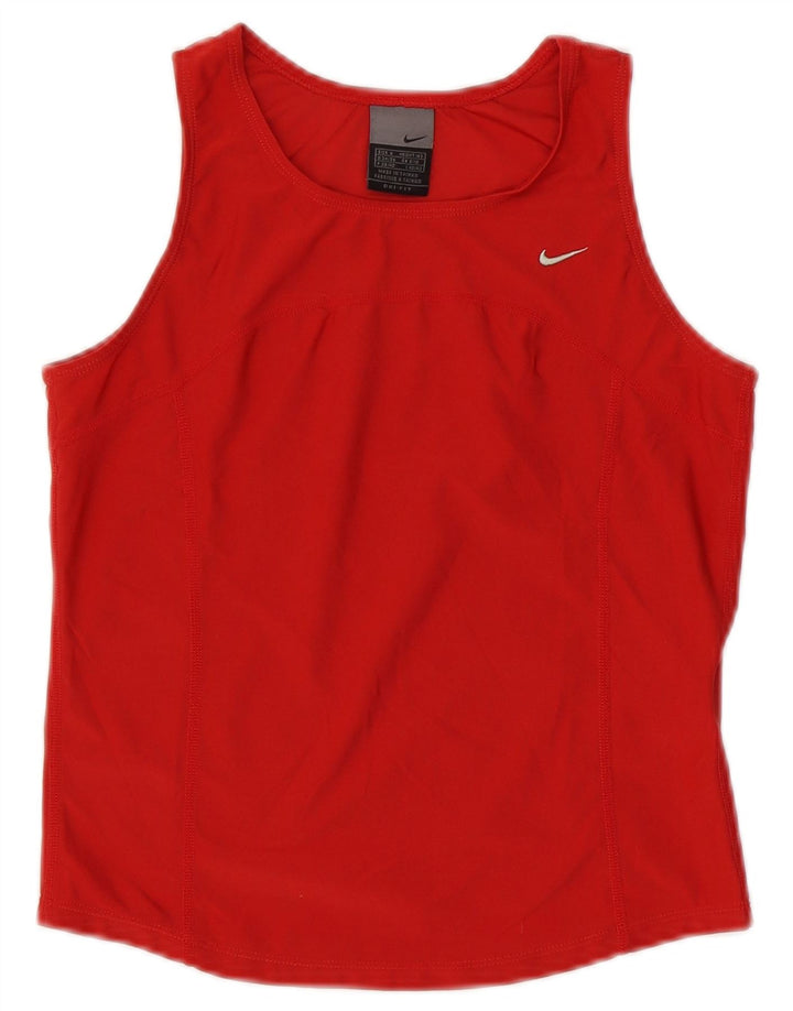 Canotta corta Nike da donna UK 8/10 piccola rossa in poliestere