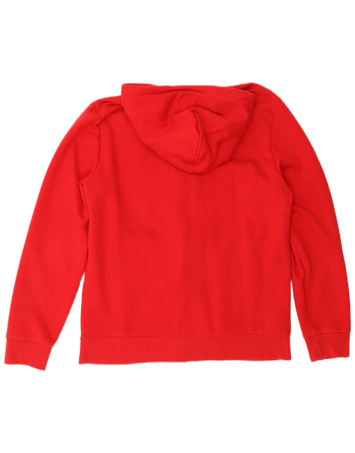 Maglione con cappuccio e zip grafica da uomo Calvin Klein in cotone rosso medio