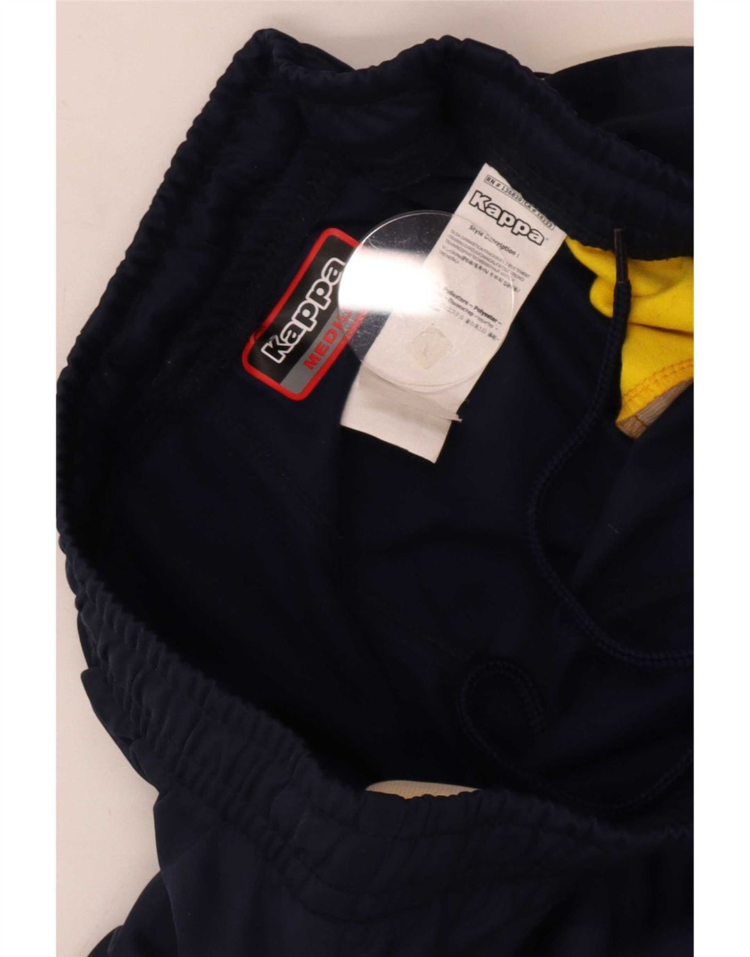 Pantaloni da tuta con grafica Kappa da uomo Joggers medio poliestere blu navy