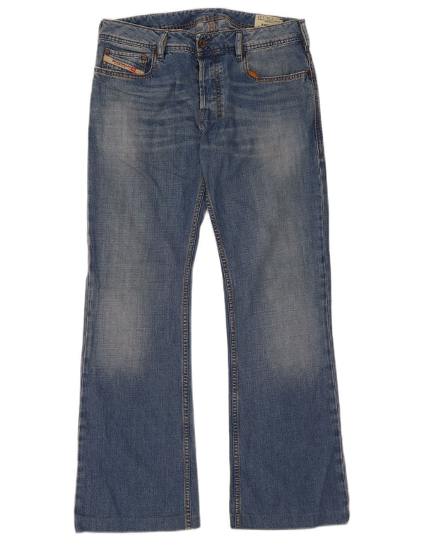 Diesel Uomo Zathan Bootcut Jeans W31 L30 Cotone Blu