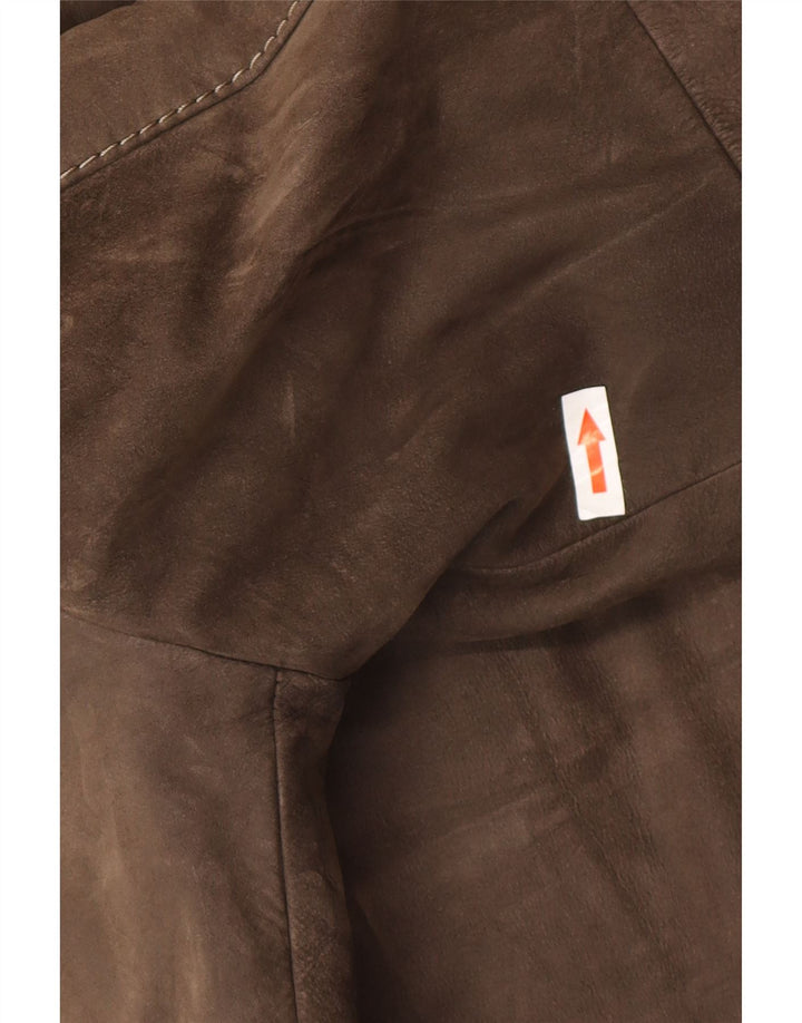 Cappotto in pelle da uomo Milestone IT 52 XL in pelle marrone