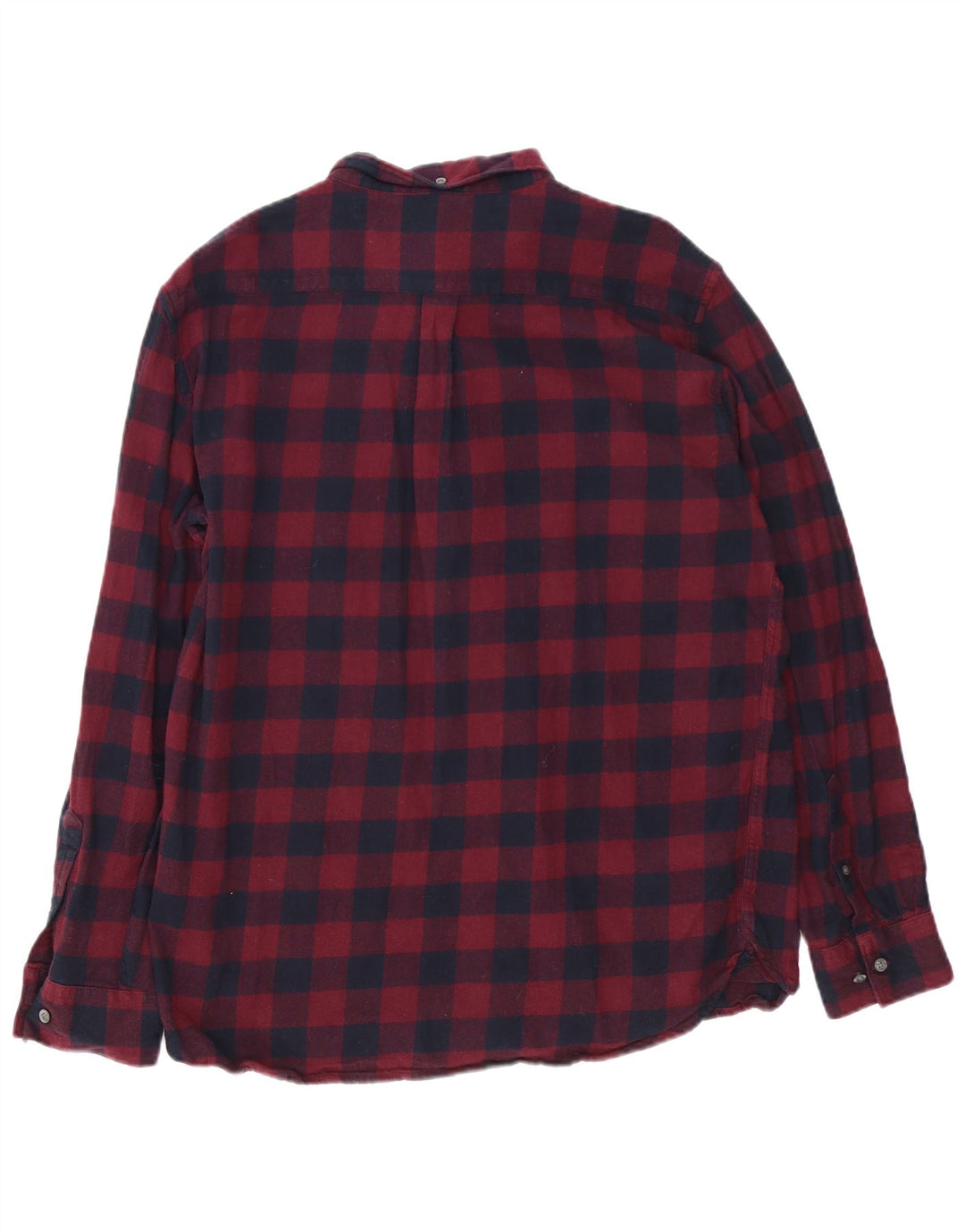 Camicia da uomo in flanella French Connection 2XL cotone a quadretti bordeaux
