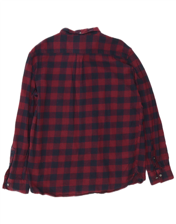 Camicia da uomo in flanella French Connection 2XL cotone a quadretti bordeaux