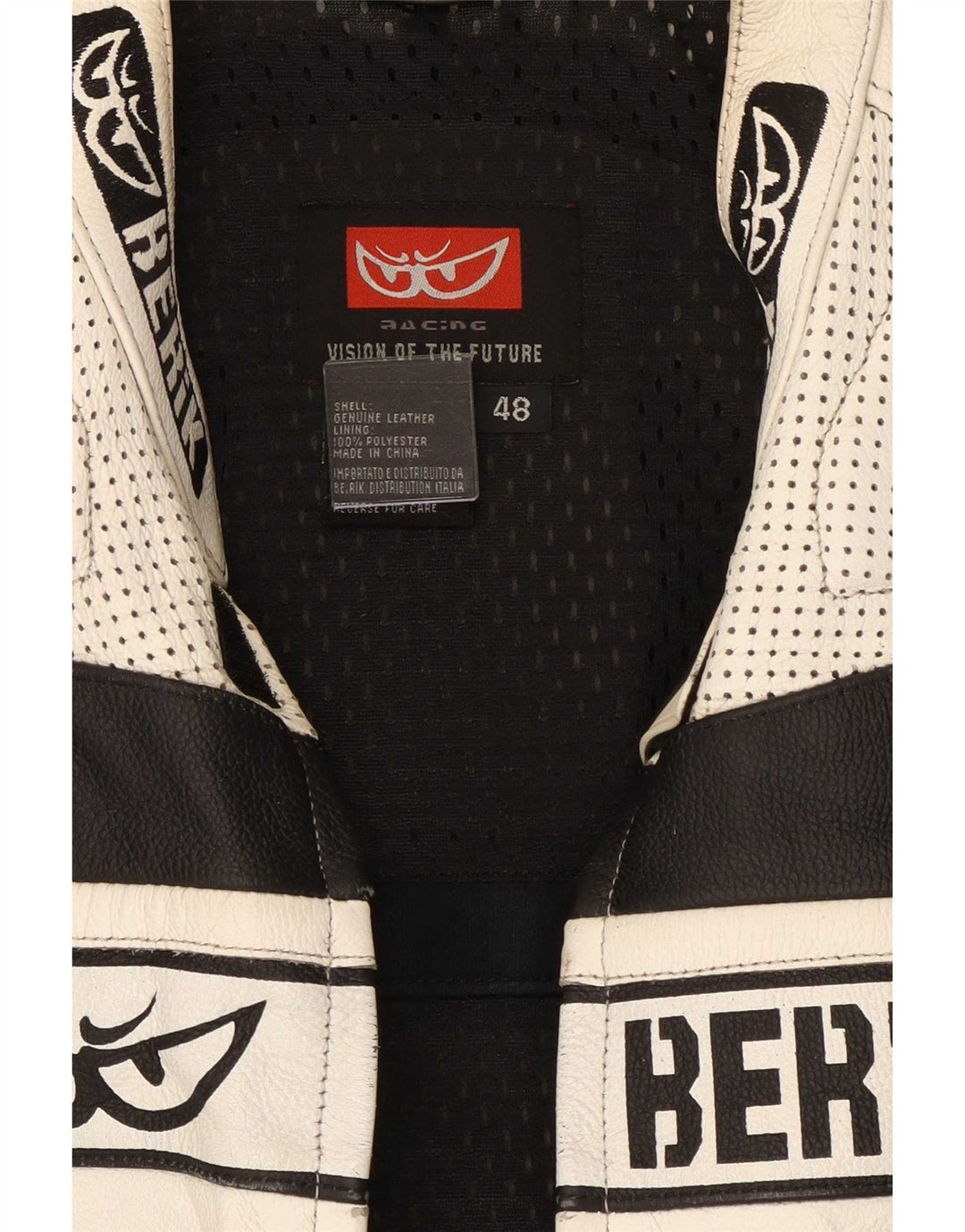 Berik Set da 2 pezzi con grafica per moto da uomo IT 48 Medium W30 L27 Bianco