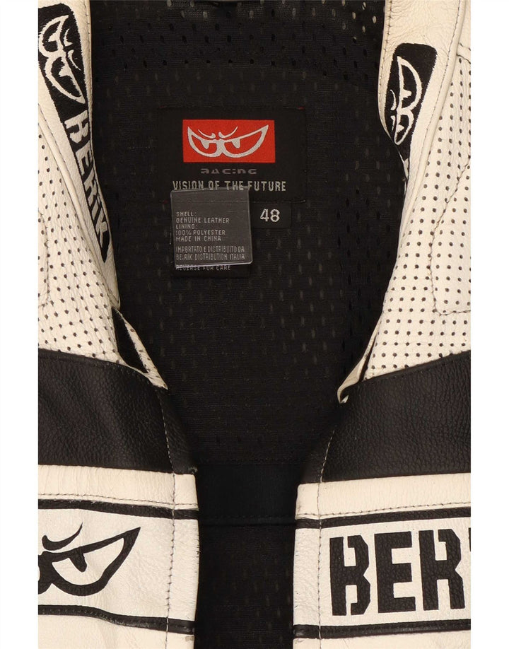 Berik Set da 2 pezzi con grafica per moto da uomo IT 48 Medium W30 L27 Bianco