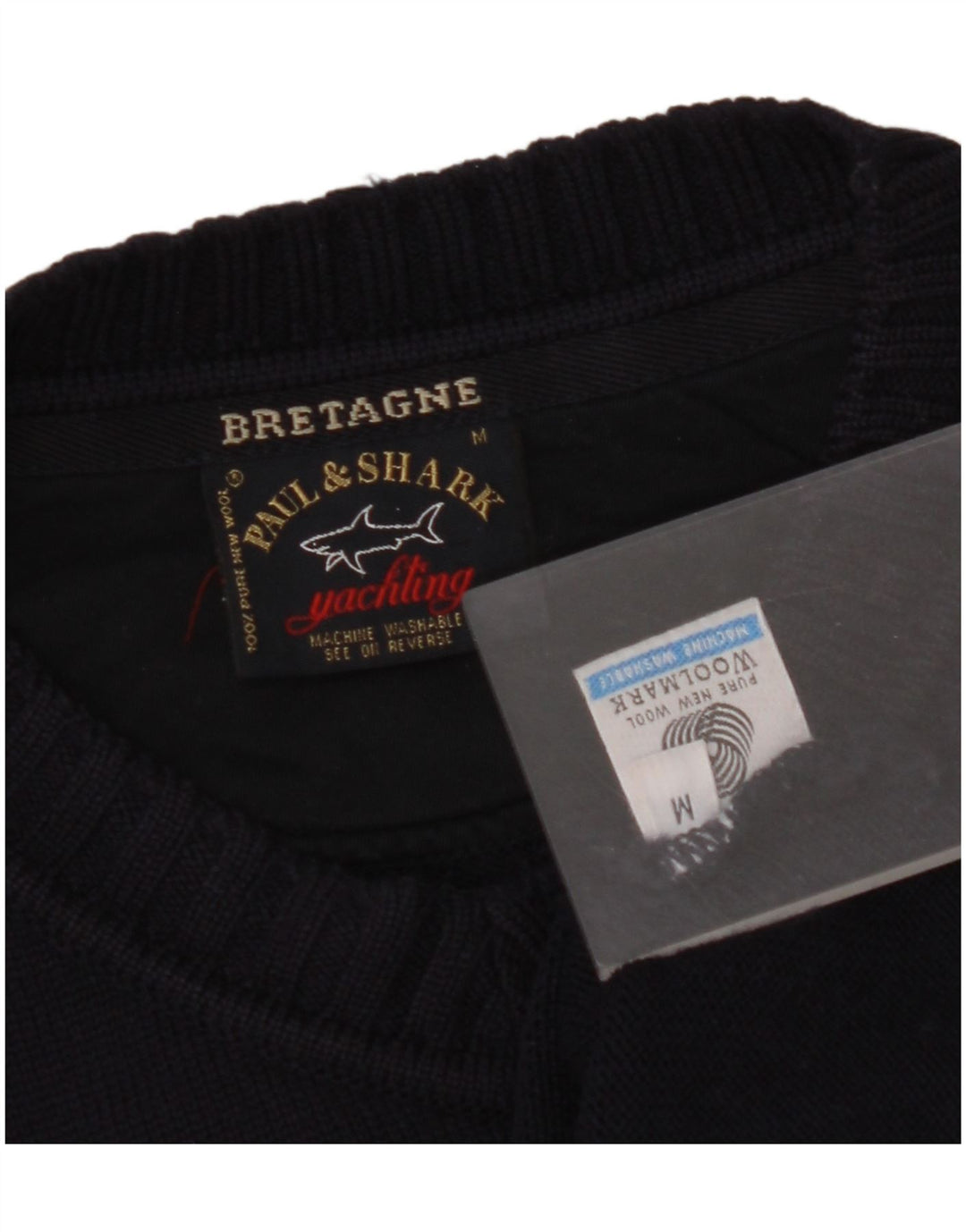 PAUL & SHARK Maglione da uomo con scollo a V in lana vergine medio blu navy