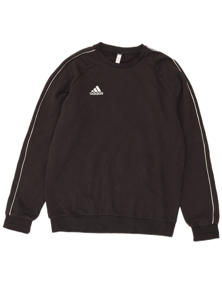 Felpa ADIDAS da uomo maglione grande in cotone nero