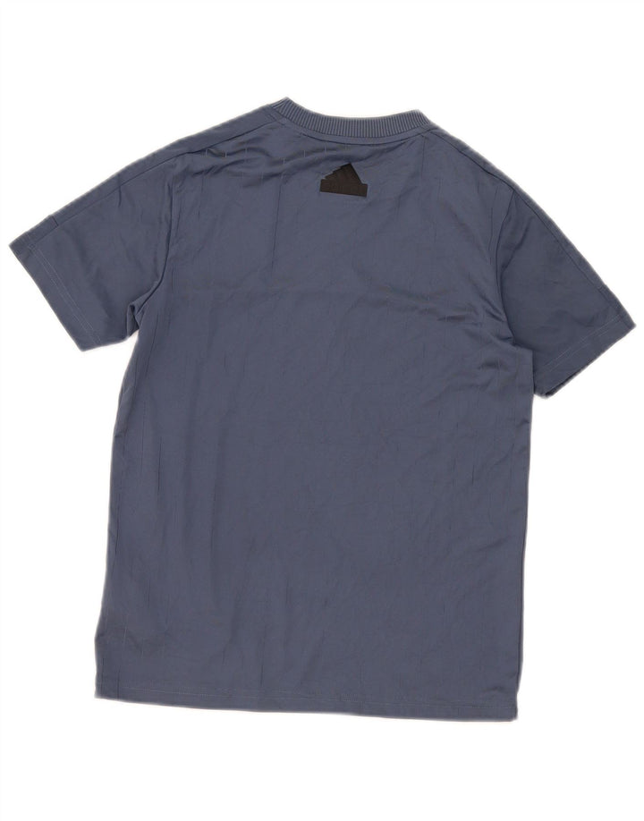 Maglietta grafica da ragazzo Adidas Top 11-12 anni in poliestere blu navy