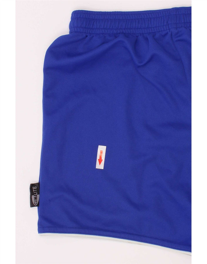 Pantaloncini sportivi Adidas Climalite da ragazzo 9-10 anni in poliestere blu