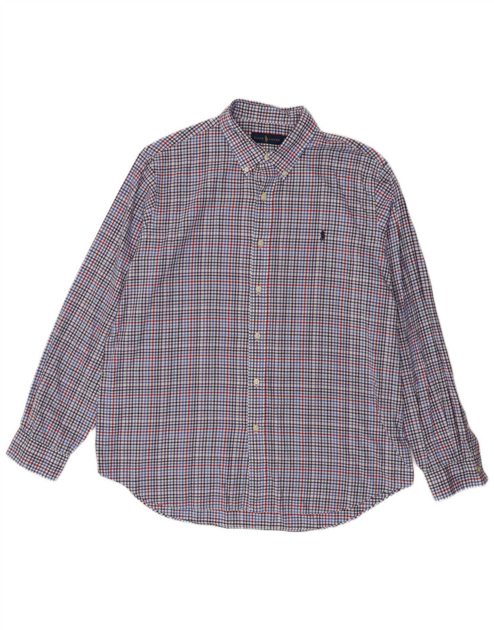 Camicia in flanella da uomo Ralph Lauren XL in cotone a quadretti multicolore