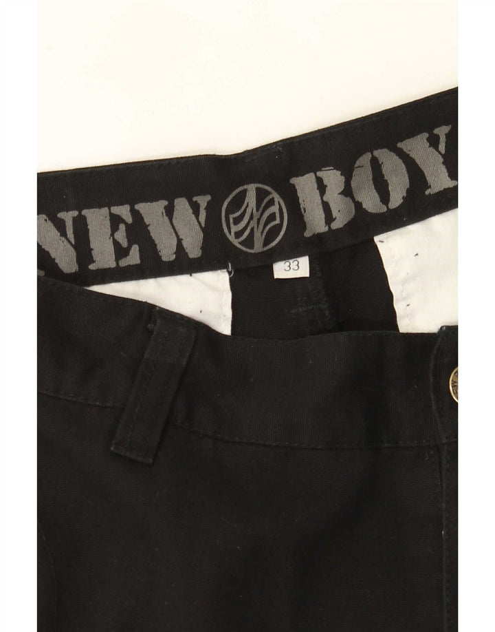 Pantaloni cargo dritti da uomo vintage W33 L33 neri