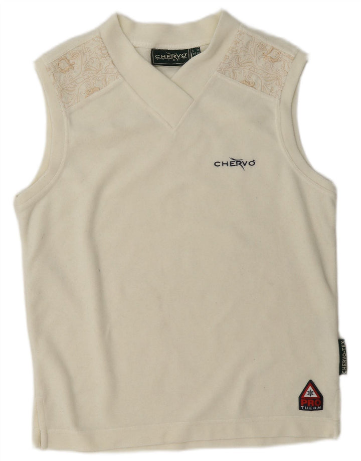 Canotta in velluto da donna Chervo IT 44 Poliestere Paisley medio bianco sporco