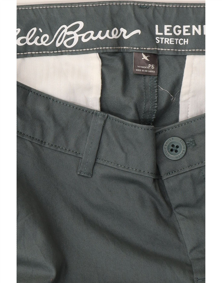 Pantaloni chino slim da donna EDDIE BAUER US 6 medi W32 L29 cotone verde