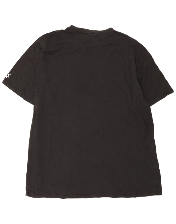 T-shirt grafica da uomo vestibilità ampia Puma Large in cotone nero