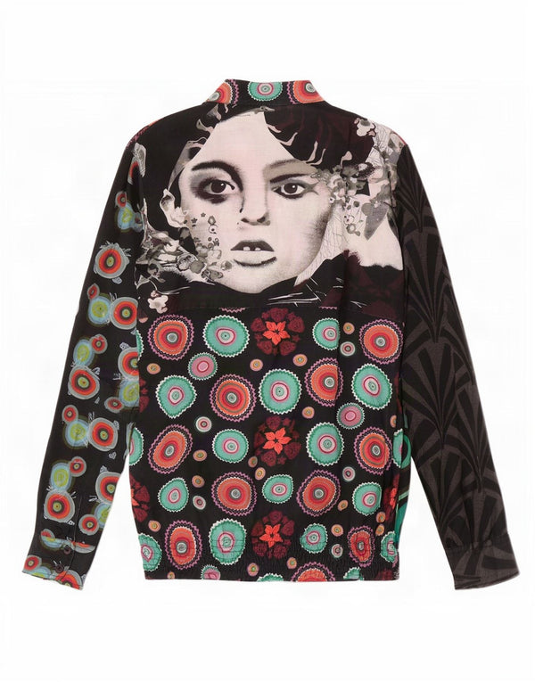 Desigual Camicia da donna con motivo astratto, camicetta UK 18 XL multicolore
