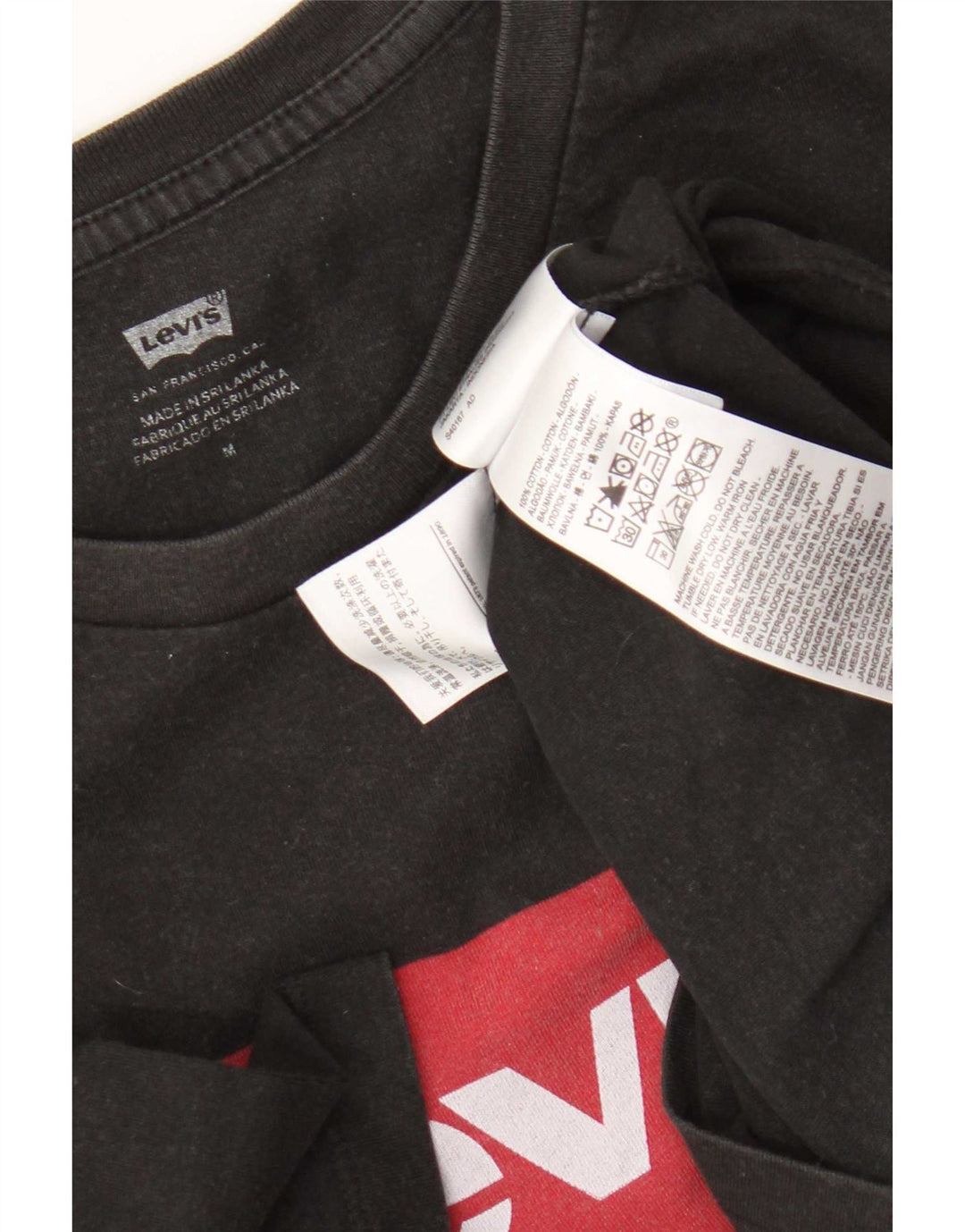 T-shirt grafica da uomo Levi's Top in cotone nero medio