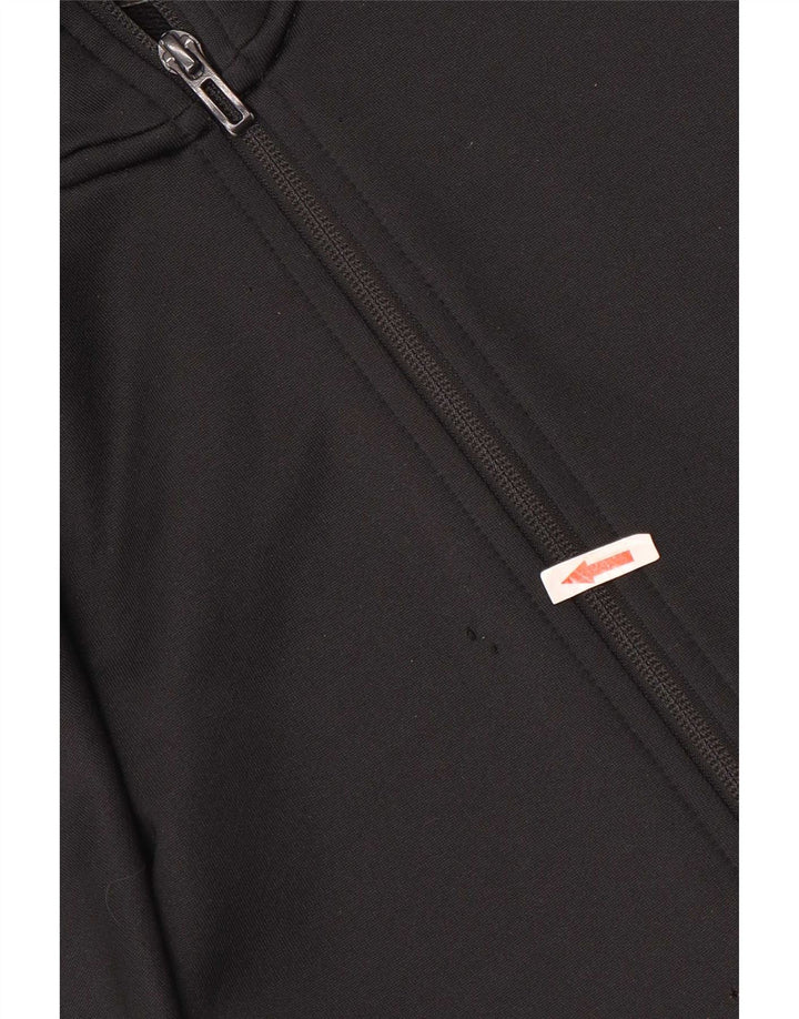 Maglione con cappuccio e zip da uomo Adidas 2XL poliestere nero