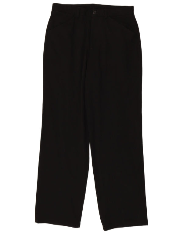 Pantaloni casual dritti da uomo Marks & Spencer W30 L31 poliestere nero