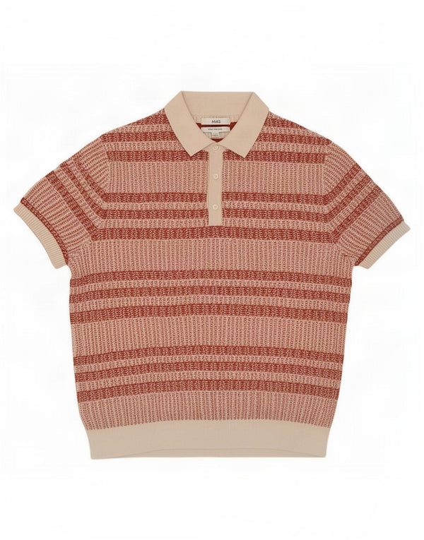 Marks & Spencer Maglione da uomo con collo alto a righe rosse grandi