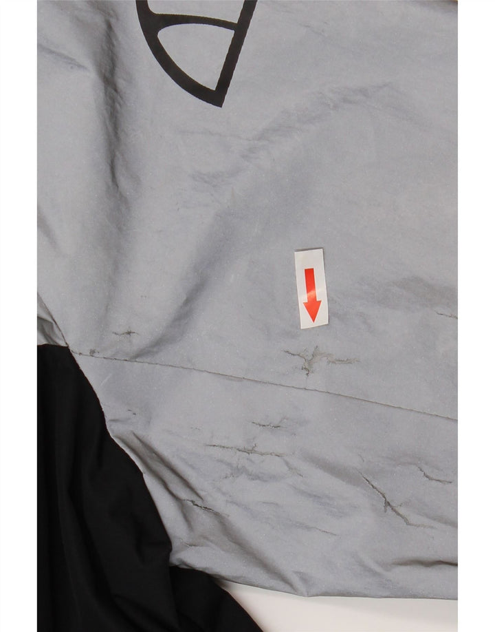Ellesse Giacca antipioggia da uomo con cappuccio grafico UK 40 Large Black Colourblock