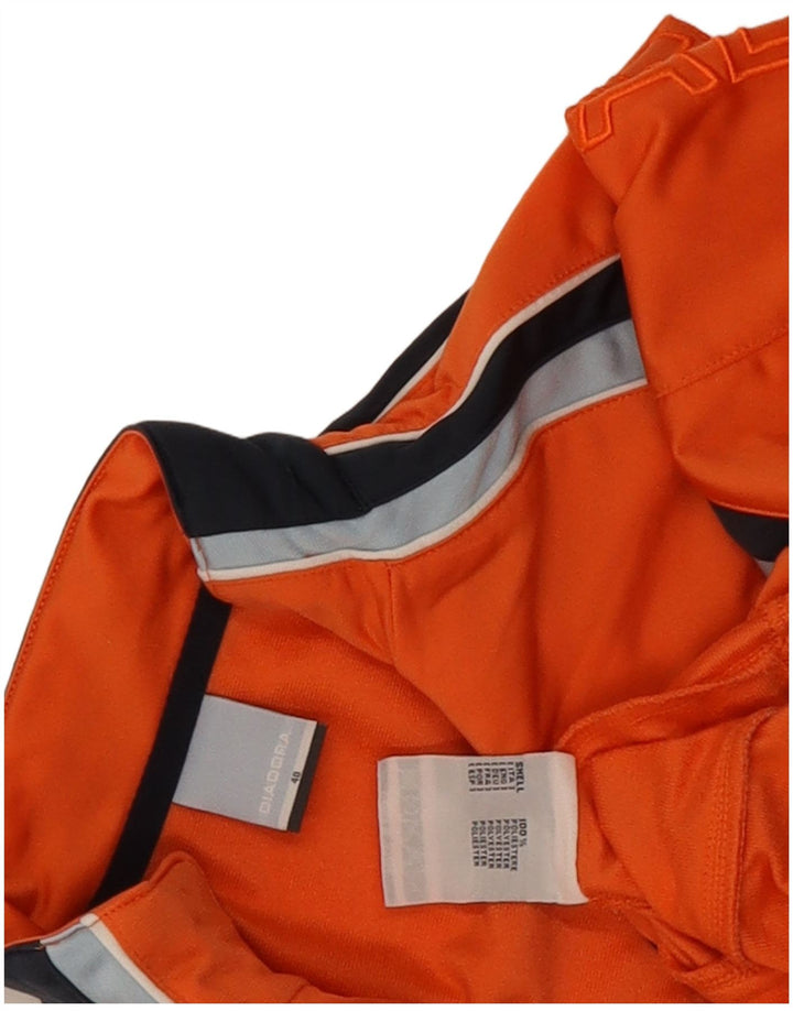 Giacca Top della Tuta da Ragazzo Diadora 12-13 Anni Poliestere Colourblock Arancione