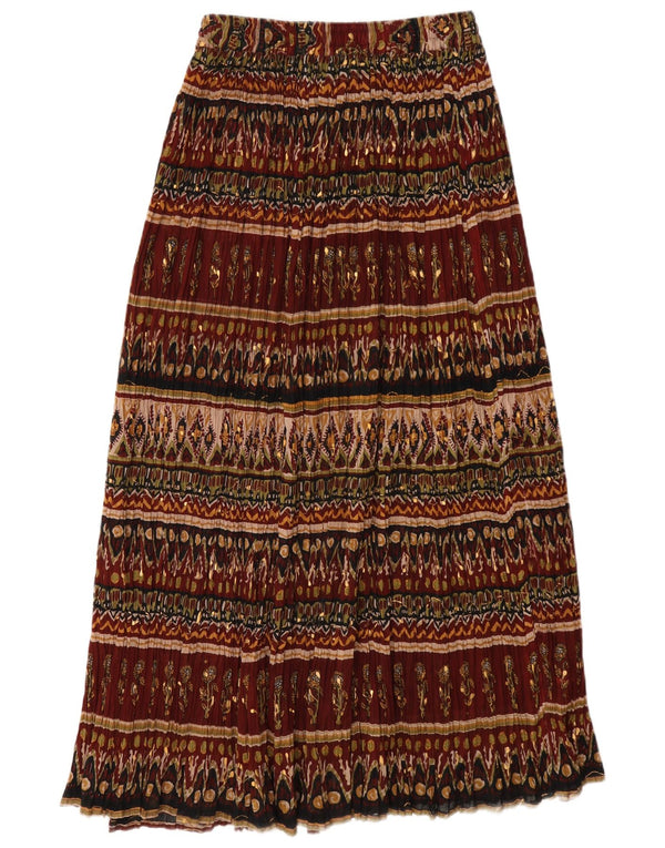 Gonna lunga da donna Broadway media W28 bordeaux floreale