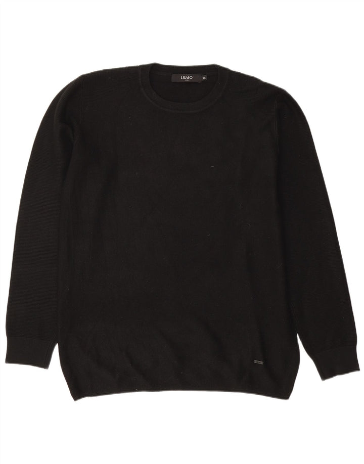 Liu Jo Uomo Maglione Girocollo Maglione XL Nero Viscosa