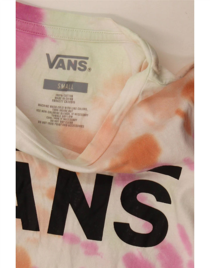 T-shirt grafica corta da donna VANS Top UK 8 Small multicolore Tie Dye