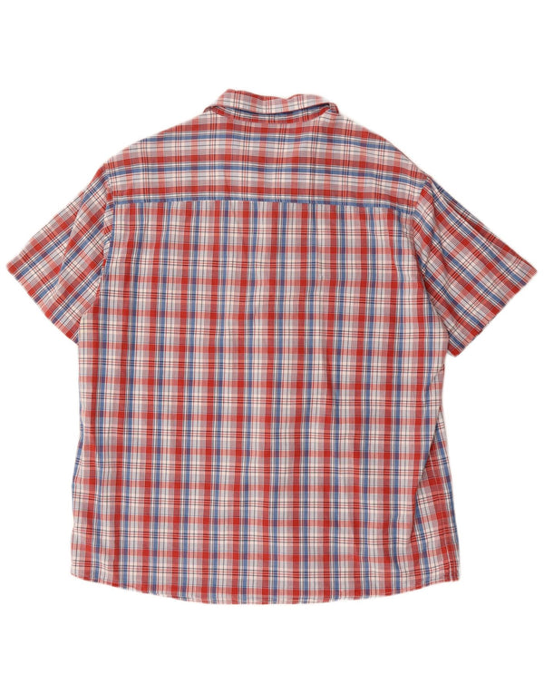 Levi's Camicia a maniche corte da uomo in cotone a quadri rossi grandi