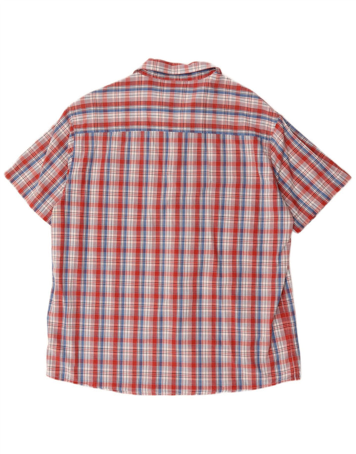 Levi's Camicia a maniche corte da uomo in cotone a quadri rossi grandi