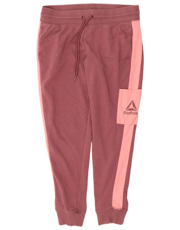 Pantaloni da tuta da donna Reebok Joggers UK 14 Medium Red Cotton