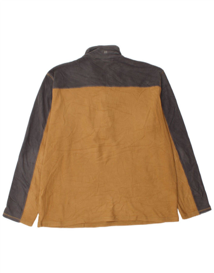 Mountain Warehouse Maglione in pile da uomo con zip e collo grande color block arancione
