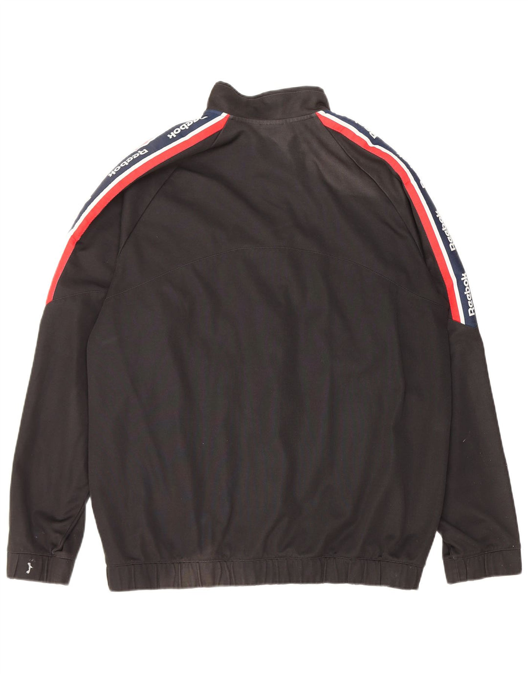 Giacca da ginnastica Reebok da uomo con grafica, grande, in cotone color block nero