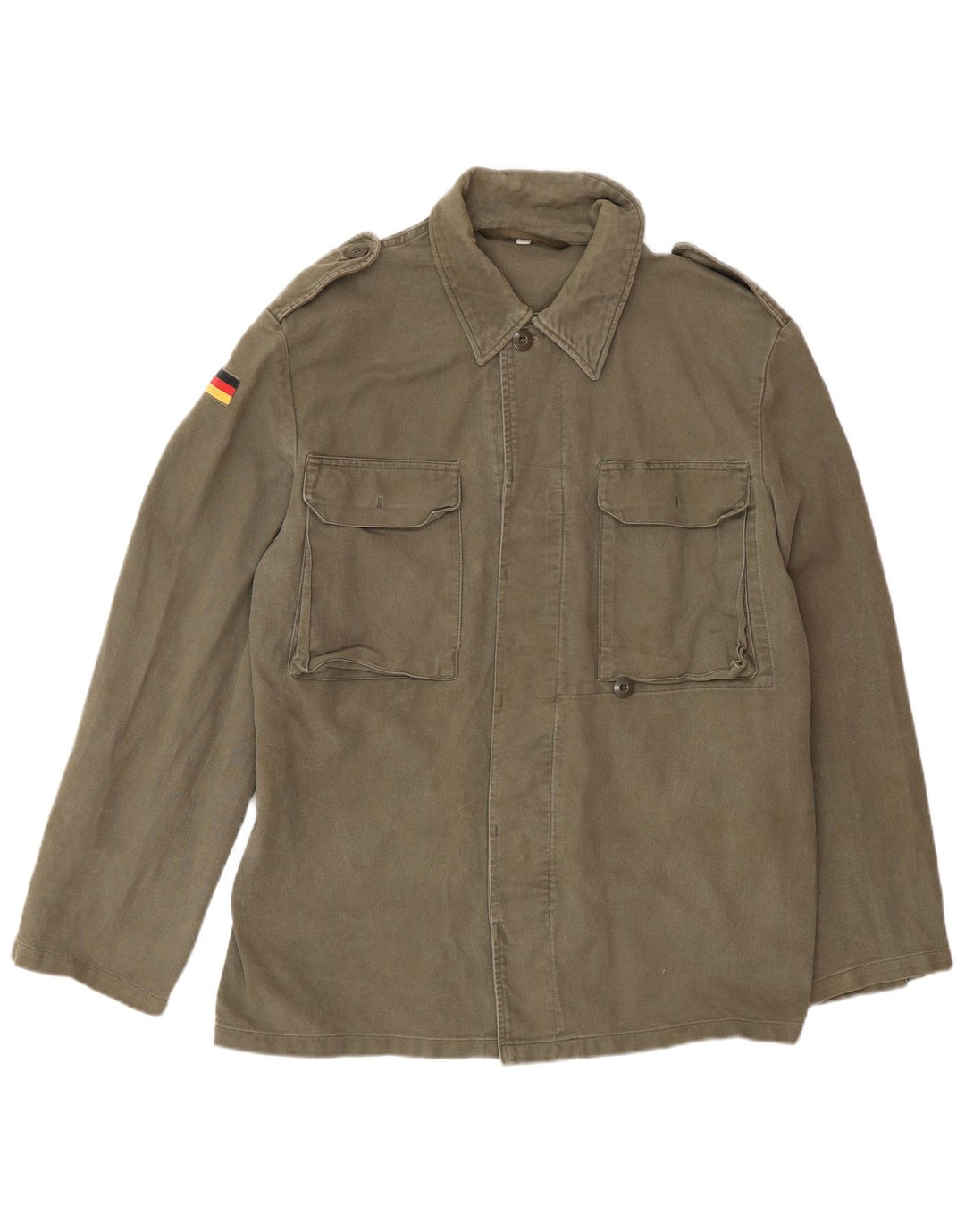 Giacca militare vintage da uomo UK 40 grande color kaki