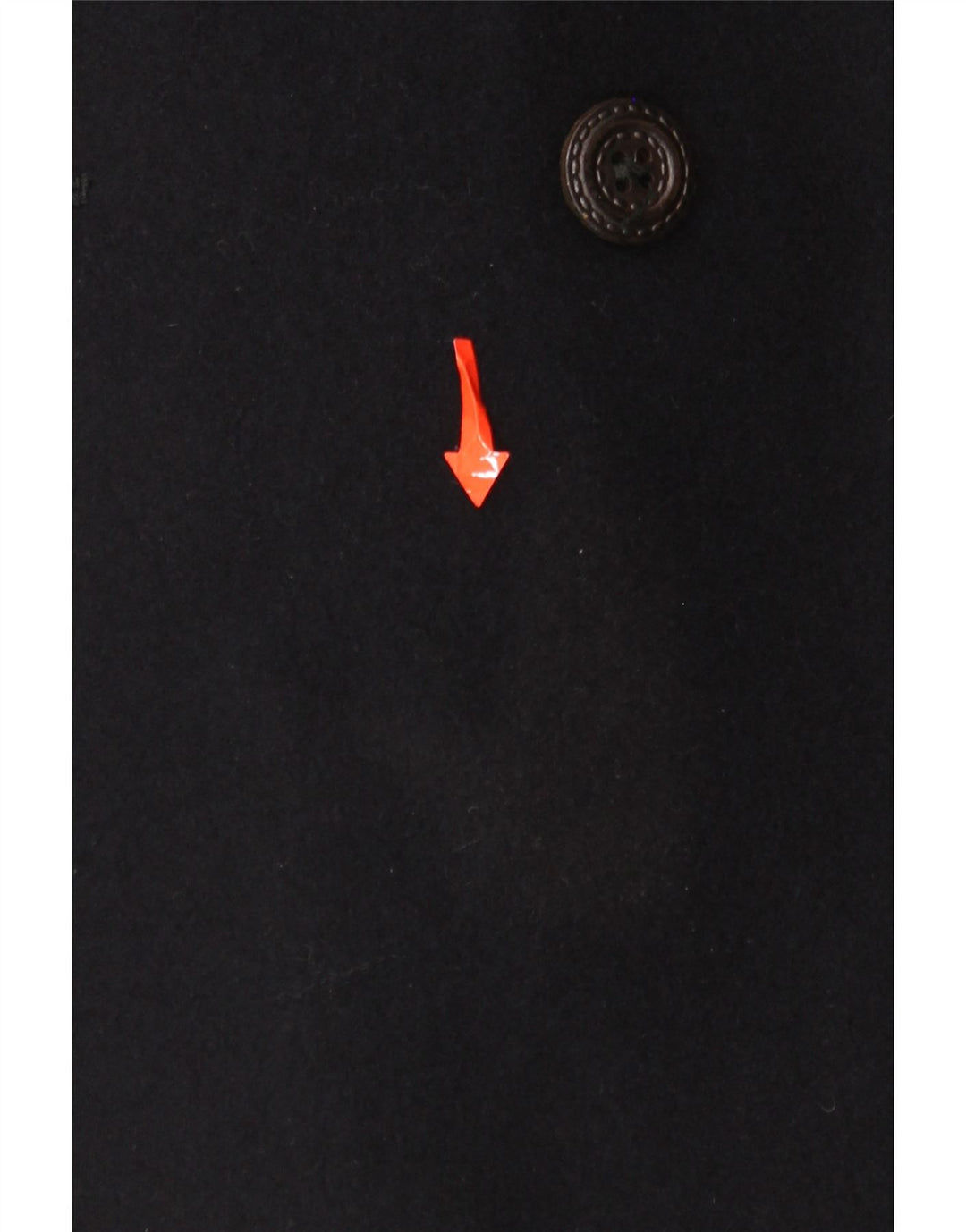 Cappotto doppiopetto sherpa vintage da uomo UK 36 piccolo blu navy