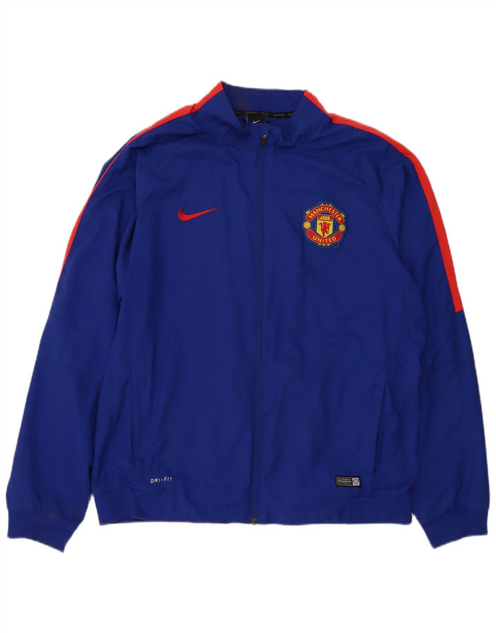 Giacca da tuta grafica Nike da uomo Manchester United XL blu poliestere